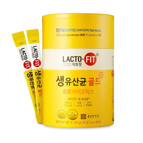 【現貨】 鍾根堂Lacto-fit Golden 升級版黃金腸道健康益生菌 80入